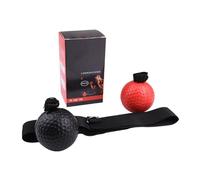 Srliya Pelota Portátil del Entrenamiento del Boxeo del de la Bola del Reflejo del Boxeo de la PU con la Venda Ajustable para el Entrenamiento en Casa (Tipo 1)