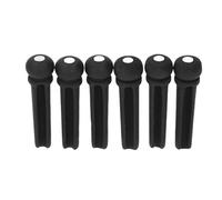 Srliya Piezas de Repuesto de Guitarra 6pcs Pins Pins Pegs Juego de Guitarra Acústica Accesorios de Piezas de Repuesto de Guitarra Ebony GL62A