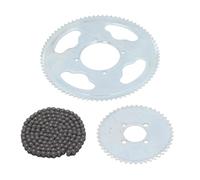 Srliya Piñón 25H 47T, Trasero 80T, Kit de Cadena para Moto de Cross | Construcción de acero, fácil instalación, diseñada para vehículos todo terreno de 47 cc y 49 cc.