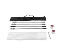 Srliya Poste Telescópico con Kit de Barrera de Plástico, Varilla Extensible que Permite una Fácil Configuración para Dividir Habitaciones y Control de Polvo, Ideal para Renovación del