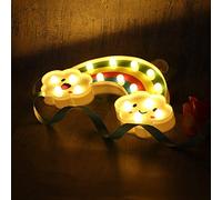 Srliya Preciosa Nube de Iris LED Luz Nocturna para Dormitorio Luz Suave Seguro de Usar Atmósfera Romántica Decoración Familiar Plástico 11,8 X 6,3 Pulgadas