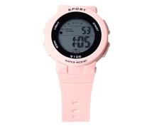 Srliya Reloj Deportivo Luminoso Resistente Al Agua, Reloj Electrónico Digital Multifuncional de Moda, Color Rosa