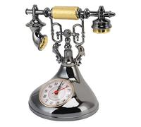Srliya Reloj Despertador de Teléfono de Estilo Vintage para Mesita de Noche, Hogar, Oficina, Cafetería, Reloj de Escritorio único y Elegante, Decoración, Adornos Retro, Reloj de Mesa