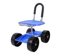 Srliya Robusto Asiento de Trabajo para Carrito de Jardín Rodante con Rotación de 360° y Cómodo Diseño de Cojín, Ideal para Plantar y Cavar en Patios Césped, Tubo Galvanizado Duradero Construcción de