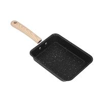 Srliya Sartén Cuadrada Antiadherente de Hierro Premium para Herramientas de Cocina Casera, Saludable sin Aceite, Ergonómico para Tortillas, Panqueques, 14.0 X 5.7 X 1.5 Pulgadas