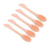 Srliya SkinCare Cepillos para Mascarillas Faciales Herramienta de Limpieza Facial Suave DIY Mix Stick para Entusiastas de la Belleza 5x Cepillos (rosa desnudo)