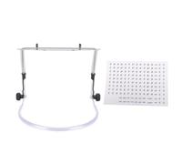 Srliya Soporte para Armónica de 10 Orificios, Soporte para Cuello Profesional de Acero de Aleación, Tuerca Giratoria, Blues, Folk, Pop, Clásica, Jazz, Country, Rock con Pegatina,