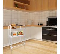 Srliya Soporte para Microondas Estante de Almacenamiento de Cocina Resistente Instalación sin Esfuerzo Estante para Microondas para un Espacio Limpio en la Cocina Material ABS Blanco