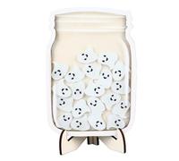 Srliya Tarro de Recompensa, de Recompensa Personalizado con Gráfico de Comportamiento Positivo de Fantasma Lindo para Herramientas de Gestión del Aula Escolar con Madera Sintética y