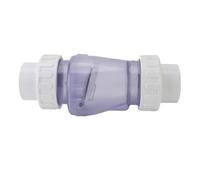 Srliya Válvula de Retención Transparente para Piscina de 2 Pulgadas, Fácil Instalación, Duradera, para Piscinas, Plástico PVC