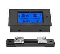 Srliya Voltímetro Digital 100A, el Medidor de Corriente de Voltaje de Energía de Energía con la Función de Memoria para DC Viene con Derivación Actual, Alarma de (50A derivación)