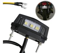 SRLWMYI Luz Matricula Moto, Luces LED de Remolque Aprobadas por E, para Porta Matriculas para Moto Quad Coche ATV IP67 Mini Negro LED Furadero,para Doporte de Matrícula de Coche de Motocicleta