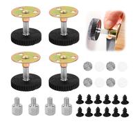 SRLWMYI Patas Regulables para Muebles 4 Piezas 46-64mm Patas Regulables para Mesa con Almohadilla de Fieltro Cinta de Doble Cara y Tornillos Adecuado, para Patas de Cama Mesas Sillas Armarios y Sofás