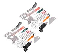 SRMAN 2X Kit de Herramientas de Guitarra Reparaciónde Organizador de Cuerda Acciónde Regla Manómetro de MediciónLlave Hexagonal Juego de Archivos DiapasónTraste Rocker Nivelación