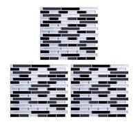 SRMAN 3 adhesivos 3D para pared, azulejos de ladrillo para cocina, baño, decoración del hogar, 28 x 23,5 cm