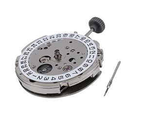 SRMAN Para Miyota 8215 Movimiento 21 Joyas Automático Mecánico Ajuste de Fecha Movimiento de Alta Precisión Reloj Accesorios de Reemplazo, plata