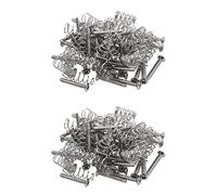 SRMAN Tornillos de Recogida de Bobina Simple Cromada de 100 Piezas Y Muelles de Ajustable para Guitarra