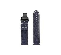 Srndsydak 22mm Correa de reloj de cuero de estrella de mar Compatible con Tissot T125.617 T120.417/Black Knight/Hamilton/MIDO(Blue White-black Folding)