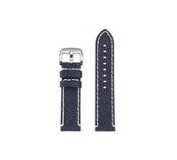 Srndsydak 22mm Correa de reloj de cuero de estrella de mar Compatible con Tissot T125.617 T120.417/Black Knight/Hamilton/MIDO(Blue White-silver)