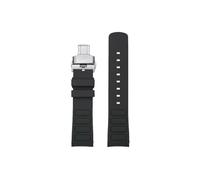 Srndsydak Compatible con Mido Multifort TV M049.526 22mm Cadena de reloj(Black-silver Folding)