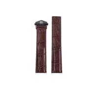 Srndsydak Compatible con Tag Heuer Carrera cuero de cocodrilo hebilla plegable correa de reloj 19mm 20mm 22mm(Brown-black,19mm)