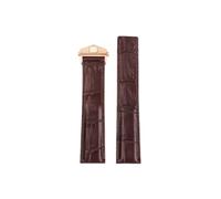 Srndsydak Compatible con Tag Heuer Carrera cuero de cocodrilo hebilla plegable correa de reloj 19mm 20mm 22mm(Brown-rose gold,20mm)