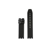 Srndsydak Compatible con TissoT t-sport Racing Series T115 T115.417 T115417 correa de reloj deportivo de goma for hombres(Black-no buckle)
