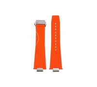 Srndsydak Correa de goma for reloj Compatible con Tissot PRX T137.407 T137.410 Super Player, 25x12mm(Orange-steel)