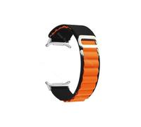 Srndsydak Correa de reloj Alpine de nailon Compatible con Samsung Galaxy Watch Ultra 47mm(Silver black orange)