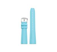 Srndsydak Correa de reloj Caucho de 20mm 22mm Compatible con Breitling Avenger/Superocean V17311 A32390 A17331(Light blue-silver,22mm)
