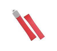 Srndsydak Correa de reloj de caucho fluorado de 18mm 19mm 20mm 21mm 22mm Compatible con Rolex Day-Date/Deepsea/Submariner(Red,18mm)