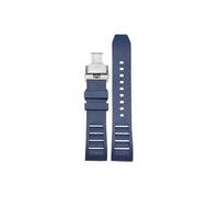 Srndsydak Correa de reloj de caucho fluorado de 20mm 22mm Compatible con Breitling Avenger Super Ocean.(Blue silver Folding buckle,20mm)