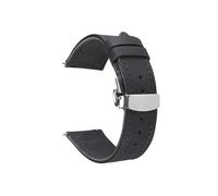 Srndsydak Correa de reloj de cuero 20mm 22mm Compatible con Huawei GT5 4 46mm/ Samsung Galaxy Watch 7 6 5 4/ OnePlus 2 2R(Black,22mm)