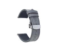 Srndsydak Correa de reloj de cuero 20mm 22mm Compatible con Huawei GT5 4 46mm/ Samsung Galaxy Watch 7 6 5 4/ OnePlus 2 2R(Grey,22mm)