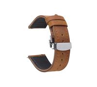 Srndsydak Correa de reloj de cuero 20mm 22mm Compatible con Huawei GT5 4 46mm/ Samsung Galaxy Watch 7 6 5 4/ OnePlus 2 2R(Brown,20mm)