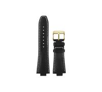 Srndsydak Correa de reloj de cuero genuino Compatible con Michael Kors Mk 8184 8729 9020 8152 9026 8296(B black-gold pin buckle)
