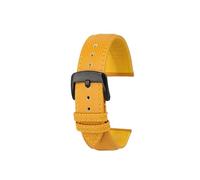 Srndsydak Correa de reloj de cuero genuino de 22mm Compatible con Breitling Avenger Blackbird correa de reloj B01(Yellow black pin)