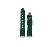 Srndsydak Correa de reloj de goma de silicona Compatible con Maurice Lacroix Aikon AI6008 6007 6038(Green-black Folding,For AI6058)