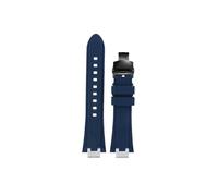 Srndsydak Correa de reloj de goma de silicona Compatible con Maurice Lacroix Aikon AI6008 6007 6038(Blue-black Folding,For AI6008)