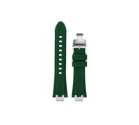 Srndsydak Correa de reloj de goma de silicona Compatible con Maurice Lacroix Aikon AI6008 6007 6038(Green-silver Folding,For AI6008)