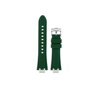 Srndsydak Correa de reloj de goma de silicona Compatible con Maurice Lacroix Aikon AI6008 6007 6038(Green-silver pin buckle,For AI6038)