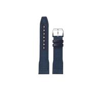 Srndsydak Correa de reloj de piel de vaca de lona de nailon Compatible con IWC Big Pilot Little Prince Mark 18 Portugal 20/21/22mm(Blue-silver pin buckle,20mm)