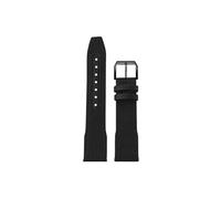 Srndsydak Correa de reloj de piel de vaca de lona de nailon Compatible con IWC Big Pilot Little Prince Mark 18 Portugal 20/21/22mm(Black-black pin buckle,22mm)