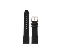 Srndsydak Correa de reloj de piel de vaca de lona de nailon Compatible con IWC Big Pilot Little Prince Mark 18 Portugal 20/21/22mm(Black-Rose gold pin buckle,22mm)