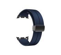 Srndsydak Correa de reloj de silicona Compatible con Samsung Galaxy Watch 8 40mm 44mm/8Classic 46mm/Ultra 47mm 2025(Black midnight blue,For Galaxy Ultra 47mm)