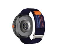 Srndsydak Correa de reloj de viaje de nailon Compatible con Samsung Galaxy Watch 8 44mm 40mm/8Classic 46mm/Ultra 47mm 2025(Black midnight blue,For Galaxy 8classic 46mm)