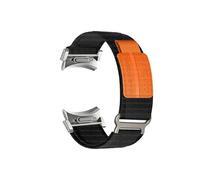 Srndsydak Correa de reloj Sin espacios Trail Loop Band Compatible con Samsung Galaxy Watch 6 5 4/6Classic 4Classic/5Pro(Black orange silver,For Galaxy 4 40/44mm)