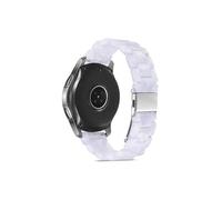 Srndsydak Correa de resina 20mm 22mm Compatible con Samsung Galaxy Watch 6 5 4/5 Pro/Classic/Active 2/Huawei 3/GT2(Flash white,22mm)