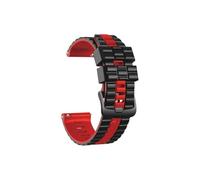 Srndsydak Correa de silicona de 22mm Compatible con TicWatch Pro 3 Ultra GPS/LTE GTX/GTH 2(Black Red,For TicWatch Pro 3)