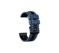 Srndsydak Correa de silicona de 22mm Compatible con TicWatch Pro 3 Ultra GPS/LTE GTX/GTH 2(Midnight blue Black,For TicWatch Pro 3 Ultra)